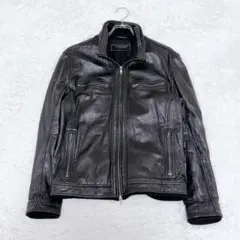 リュウグウレザー 本革レザージャケット メンズ 黒 中綿のサムネイル