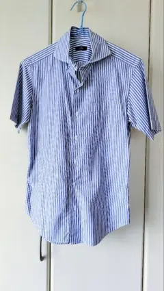 【極上】SHIPS Tailoring Style 半袖シャツ ストライプのサムネイル
