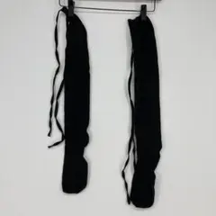 リボン付き ブラック ハイソックス ニーハイ Fサイズ