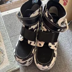 YOSUKE 厚底ショートブーツ 24.5cm ダルメシアン