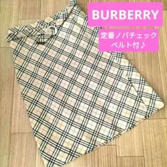 期間限定！美品 BURBERRY タイトスカート ベルト付 ノバチェック 36のサムネイル