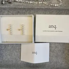 anq. K10 パール ライン スタッドピアス