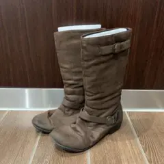 スウェード ロング エンジニア ブーツ LL 25cm ブラウン 茶色 焦茶