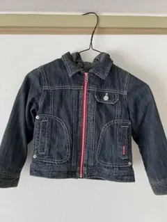 ダークデニム ジャケット フード付き