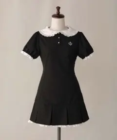 Darich ミニ ポロ ワンピース バルーン 黒 ブラック ロゴ ダーリッチ