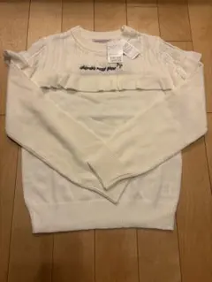 新品未使用160 mezzo piano 白セーター