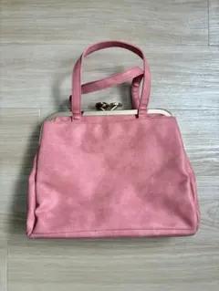 【処分まであと3日】がま口バッグ 合成皮革 未使用