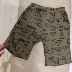 今月削除✦Moujonjon 恐竜プリント ハーフパンツ　六分丈〜七分袖
