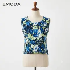 美品　EMODA エモダ 花柄 ノースリーブ タンクトップ S 夏コーデのサムネイル