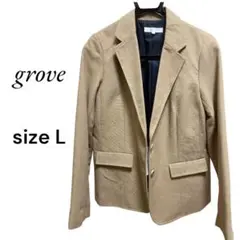 grove テーラードジャケット Lサイズ ベージュのサムネイル