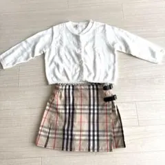 Burberry巻スカート92cm ELLEカーディガン90cm