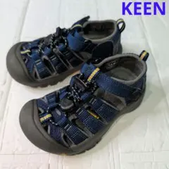 美品　キーン サンダル キッズ ニューポートH2 　16cmブルーデプス　紺