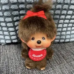 モンチッチ ぬいぐるみ 赤いリボン付き キーリング！！ - メルカリ