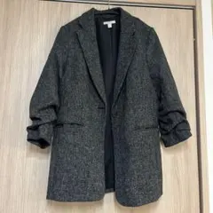 H&M ギャザースリーブ テーラードジャケット　S