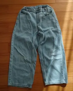 GU　デニムパンツ　キッズ　ズボン　130
