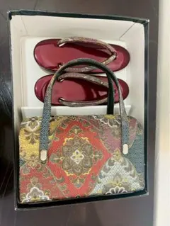 ⭐️お値下げしました　金鷲本舗 和装用 草履・バッグセット（箱あり） 草履バッグセット 振袖 金鷲 成人式 結婚式 和装 M・L・LL・3L 大きい