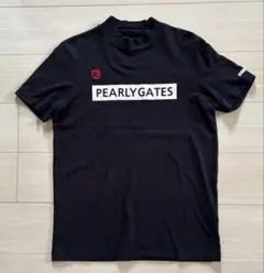 ♡未使用級♡PEARLY GATESモックネックＴシャツ　サイズＭ　ブラック 新品未使用】PEARLY GATES ブラック ゴルフシャツ モックネック