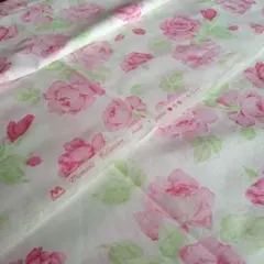 バラ柄 綿ローン生地