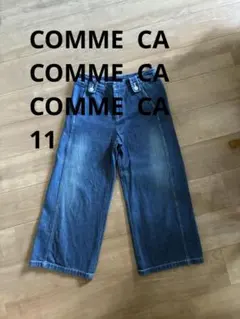 【COMME CA ISM】サイズ11 デニム ガウチョパンツ キュロット Lのサムネイル