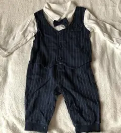 ベビーロンパース　フォーマル　70 ロンパース 長袖 男の子 カバーオール