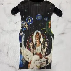 超希少 極美品 プリーツプリーズ 横尾忠則 クリシュナ ベスト 宇宙柄 L 3のサムネイル