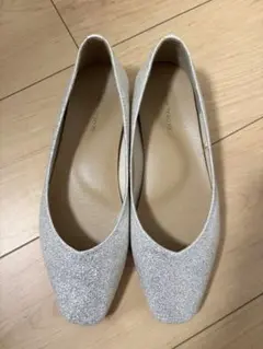 GLOBAL WORK シルバーラメ フラットパンプスのサムネイル