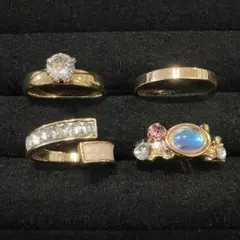ヴィンテージデザインアクセサリーリング指輪ゴールドカラー遺品整理生前まとめ売り