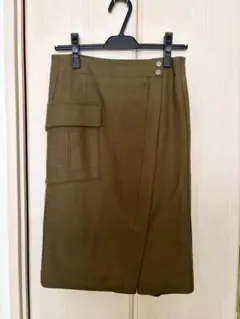 MACPHEE ウールタイトスカート サイズ34(S)オリーブのサムネイル