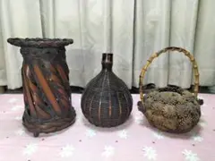 竹かご２個　松ぼっくり製品1個❤️