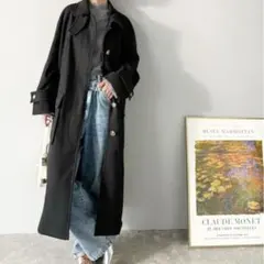 新品タグ付き　オーバーサイズ　ブラックロングコート