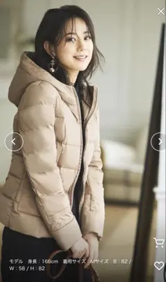 RUIRUE BOUTIQUE フード付きダウンジャケット