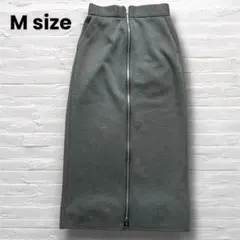 【極美品】【セール】フロントジップ　ロングスカート　ナロースカート　スウェット