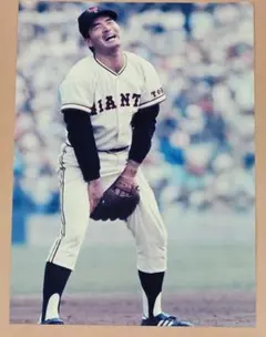 【2Lサイズ生写真】 長嶋茂雄選手　ミスターらしい！