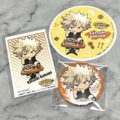 爆豪勝己 ヒロアカ 缶バッジ スイーツパラダイス 特典 コースター カード