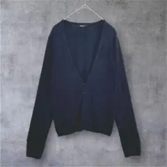 コムサイズム レディース L 長袖カーディガン シンプル Vネック　ブラックのサムネイル