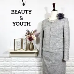 BEAUTY&YOUTH　セットアップ　ツイード　フォーマル　ママスーツ　卒業式
