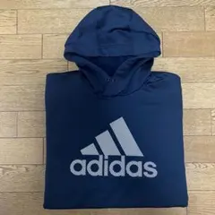 adidas ネイビー フード付き パーカー Mサイズ