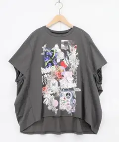 イズスカラー 562208：花コラージュ柄シルケット天竺チュニックのサムネイル