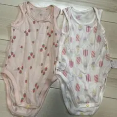 メッシュタンクトップ2枚セット（ストロベリー・アイスクリーム）
