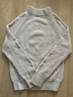 無印良品　ヤク入りウール畦編みモックネックセーター　XLサイズ