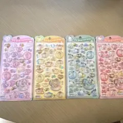 うるちゅるポップシール 4枚セット＊ベビー (ポチャッコ、キティ、マイメロ、ポム
