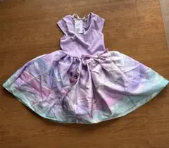 H&M エルサ プリント ノースリーブワンピース 6X/7