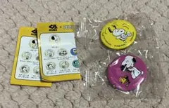 くら寿司　PEANUTS 缶バッチ2個セットのサムネイル