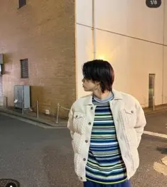 未使用 ヒューマンメイド ストライプニットセーター sのサムネイル