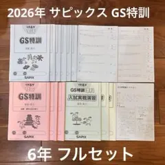 最新　2026年度 受験終了組　6年　サピック　GS特訓　4教科フルセット