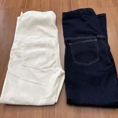 【UNIQLO】マタニティパンツ Mサイズ ジーンズ デニム ホワイト