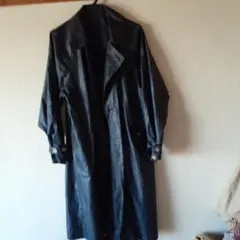 【1800円スタート】黒のレディーストレンチコート ベルト付き