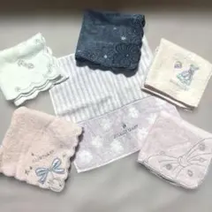 ジルスチュアート　ハンカチ6枚まとめ売り　グレー　ピンク　ホワイト　リボン