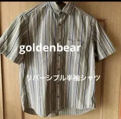 golden bear メンズリバーシブル半袖シャツ 中古 ストライプ Mのサムネイル