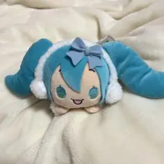 初音ミク×シナモロール　寝そべり　ぬいぐるみ　WINTER Ver.